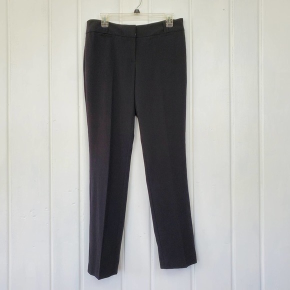 Anne Klein Black Pleat Front Straight Leg Women's Office Dress Pants Sz 6 - Picture 2 of 8